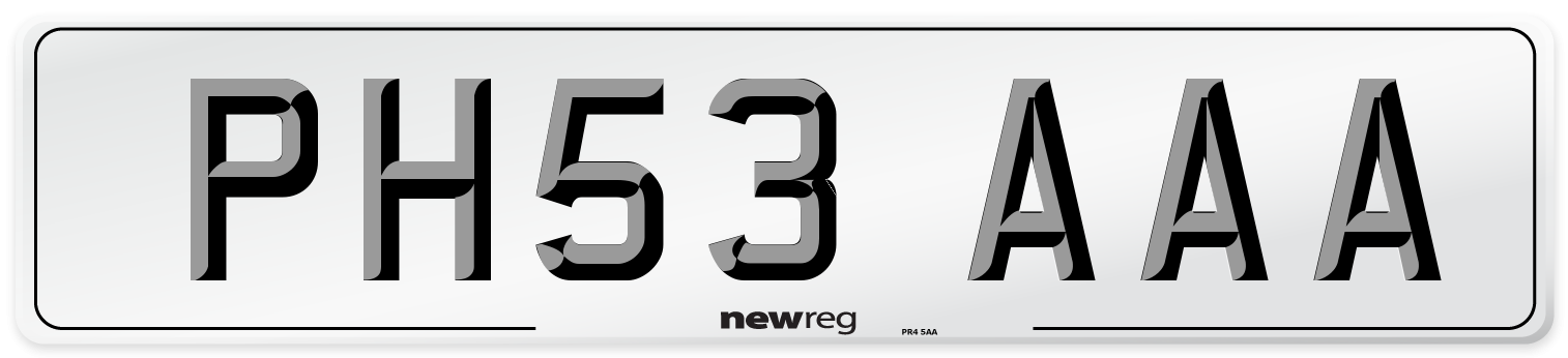 PH53 AAA Number Plate from New Reg